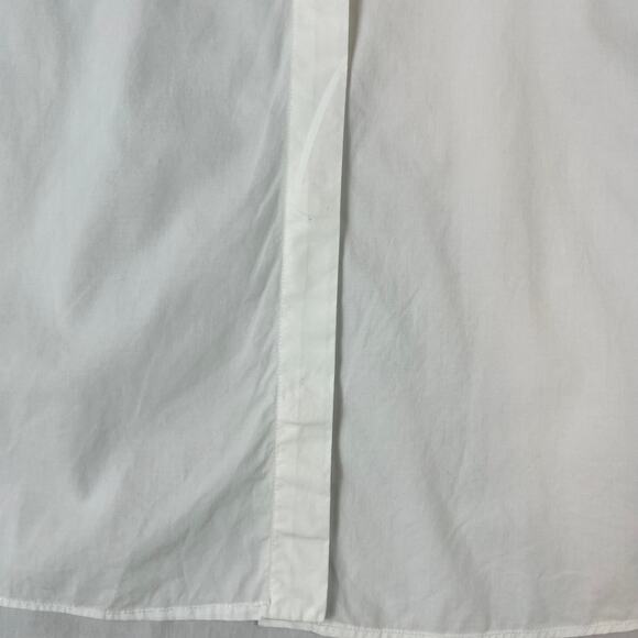 Carolina Herrera White Button Up Shirt Sleeve Ring Decal Oversized Fit - Picture 6 of 7